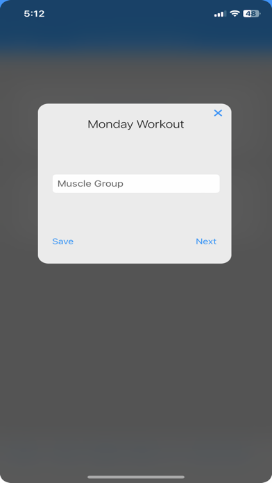Gym Tracker Progress Screenshot