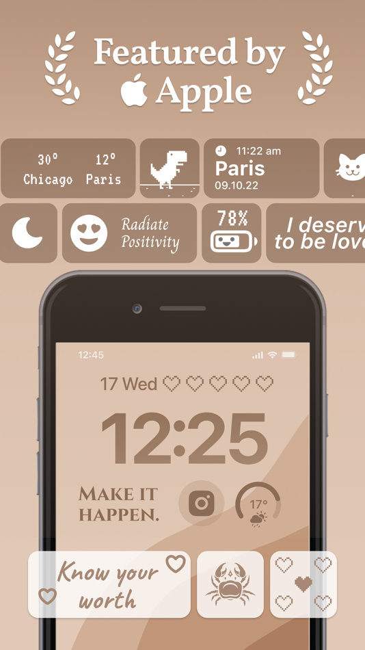 #1. aesthetic kit: widgets, themes (iOS) 由: CELESTIAN GOLDEN APPS