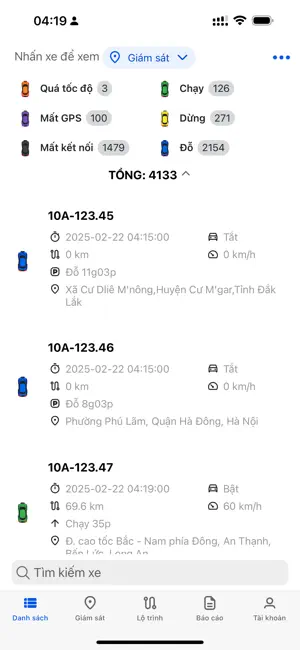Giám sát xe GPS screenshot 1