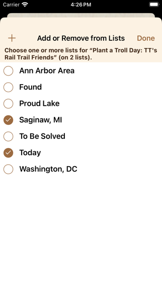 Clue Tracker for Letterboxing iPhone screenshot 6 - Lifestyle app