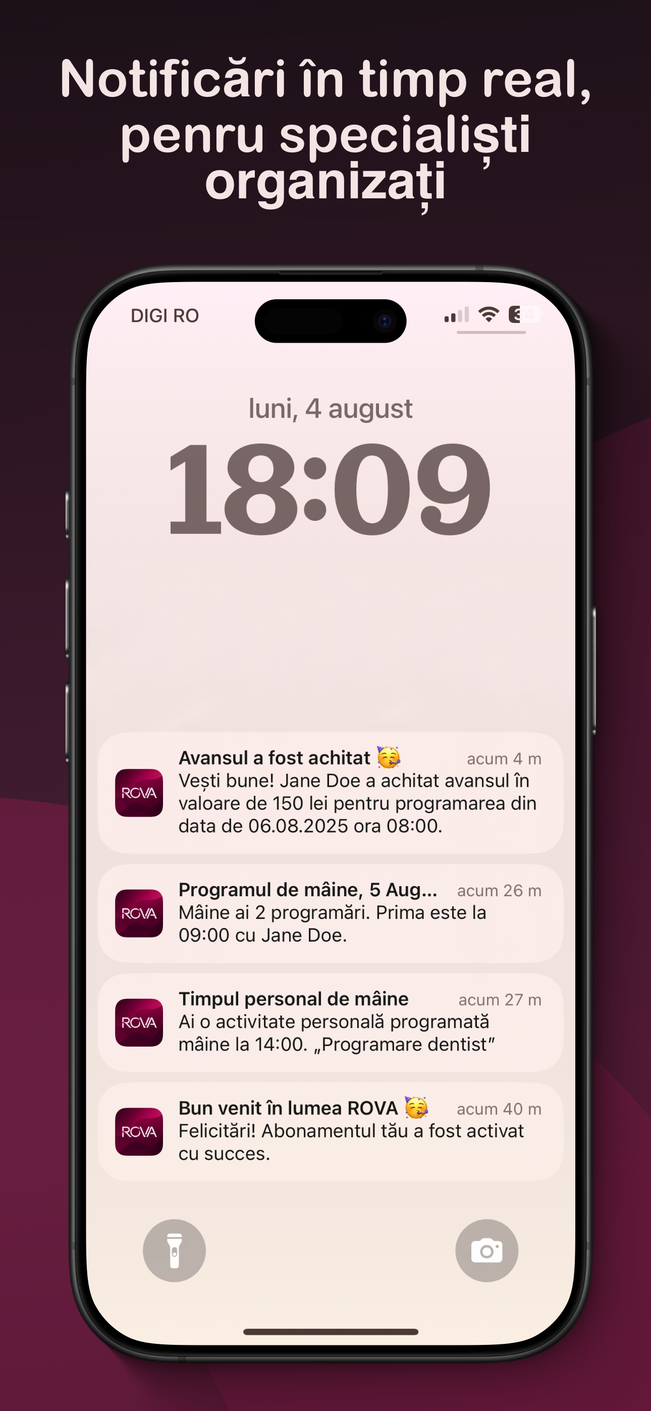 ROVA - Programări automate