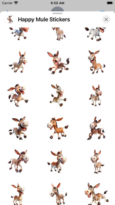 Screenshot #2 pour Happy Mule Stickers