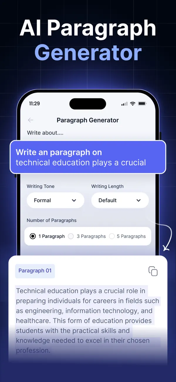 Screenshot #2 pour AI Paragraph - Essay Writer