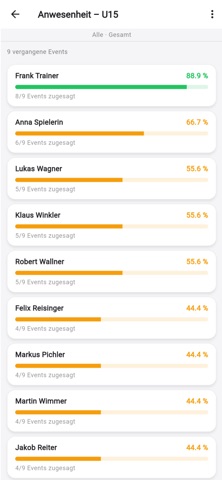 TeamRegie: Vereins-App screenshot