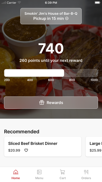 Smokin’ Jim's BBQ iPhone screenshot 1 - Food & Drink app