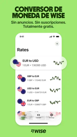 Captura de pantalla de Conversor De Moneda De Wise en iPhone 1