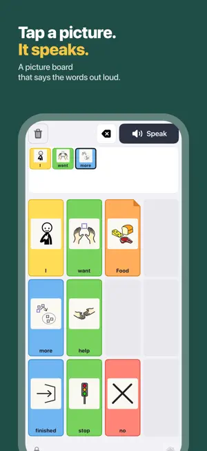 AAC Talk: Autism Voice Board screenshot 1