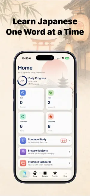 Learn Japanese - Study Cards screenshot 1