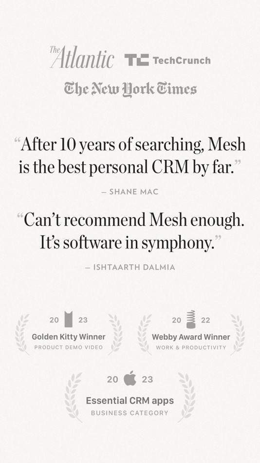 #3. Mesh: Contacts + CRM (iOS) 게시자: Clay Engineering