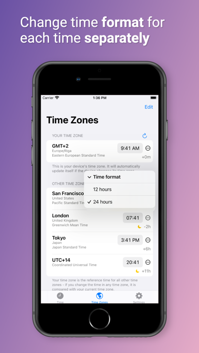 Screenshot #3 pour To Time - Time Zone Converter