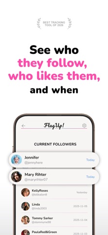 Follow & Likes Tracker: FlagUp 截图 1