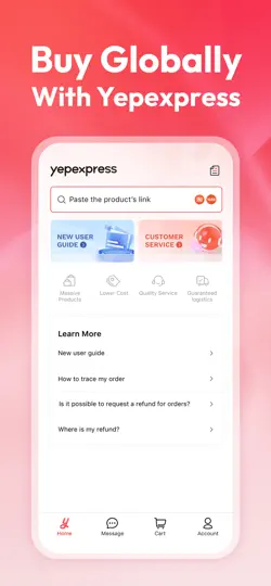 Capture d'écran de Yepexpress sur iPhone 1