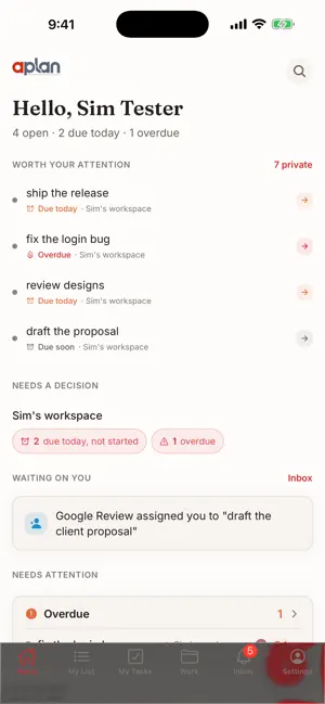TaskMaster A-Plan screenshot 1
