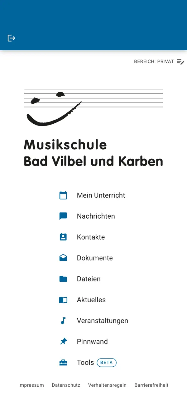 Screenshot #1 pour Musikschule Bad Vilbel&Karben
