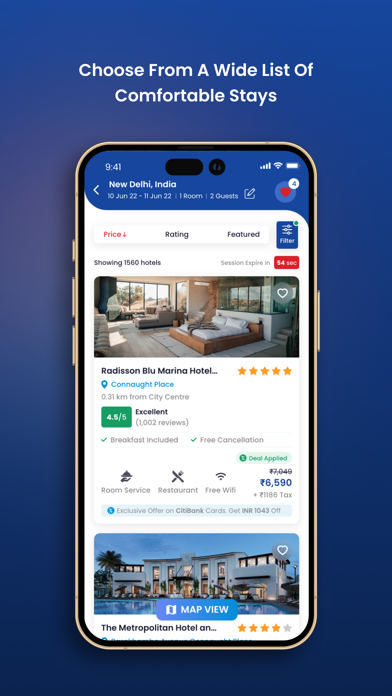 AkbarTravels: Flights & Hotels Screenshot