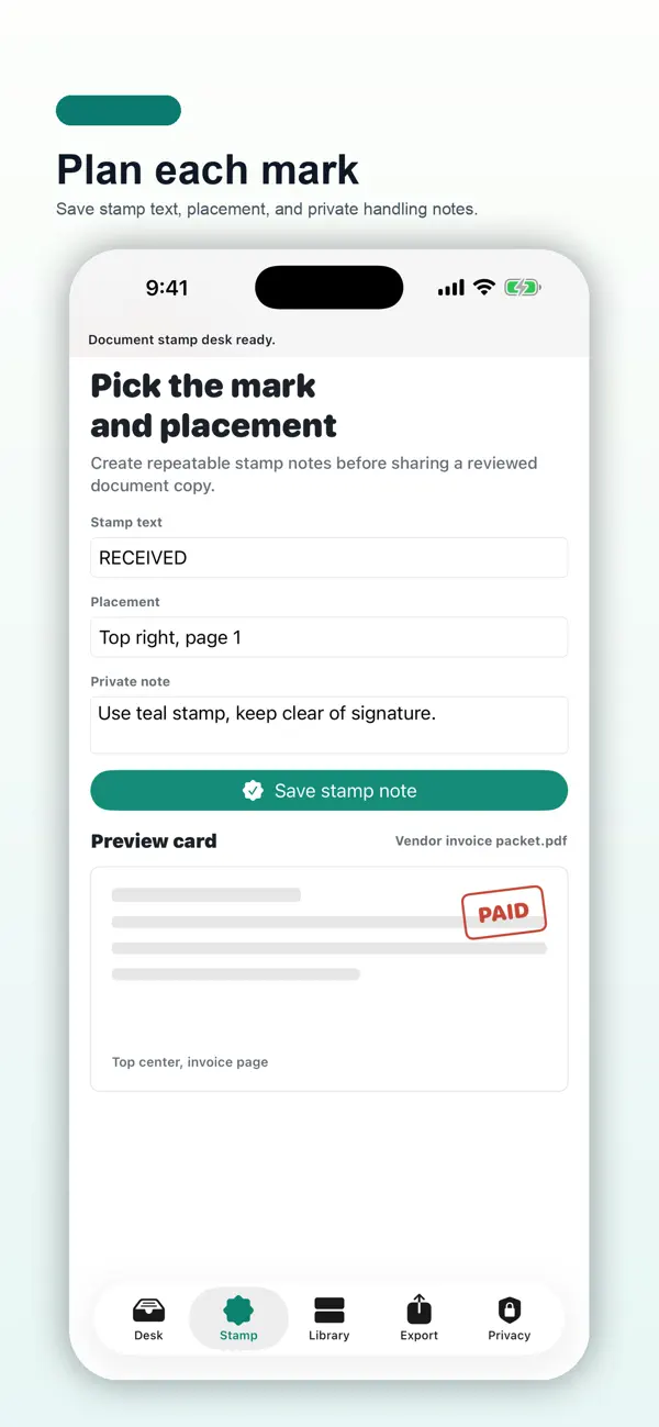 Screenshot #2 pour Document Stamp Private