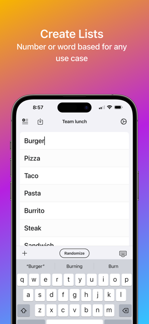Randomiser Screenshot