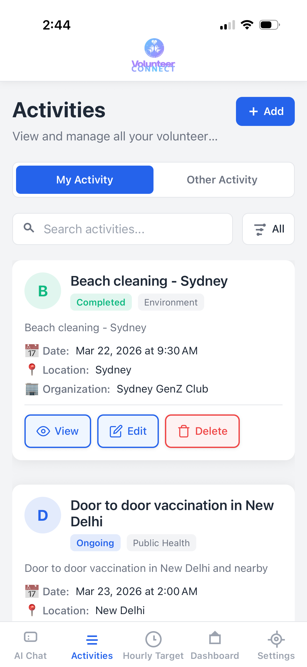 VolunteerConnectApp
