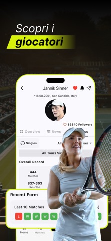 ScoreGO: Tennis in Tempo Reale iPhone screenshot 3