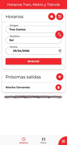 Horarios Tren, Metro y Tranvía iPhone screenshot