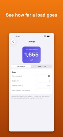 Asphalt Calculator: Tons, Cost iPhone screenshot