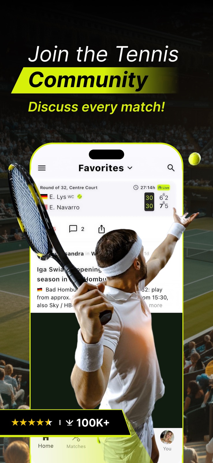 ScoreGO: Live Tennis Score App iphone screenshot 1