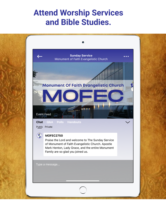Monument of Faith iPad screenshot 2 - Social Networking app