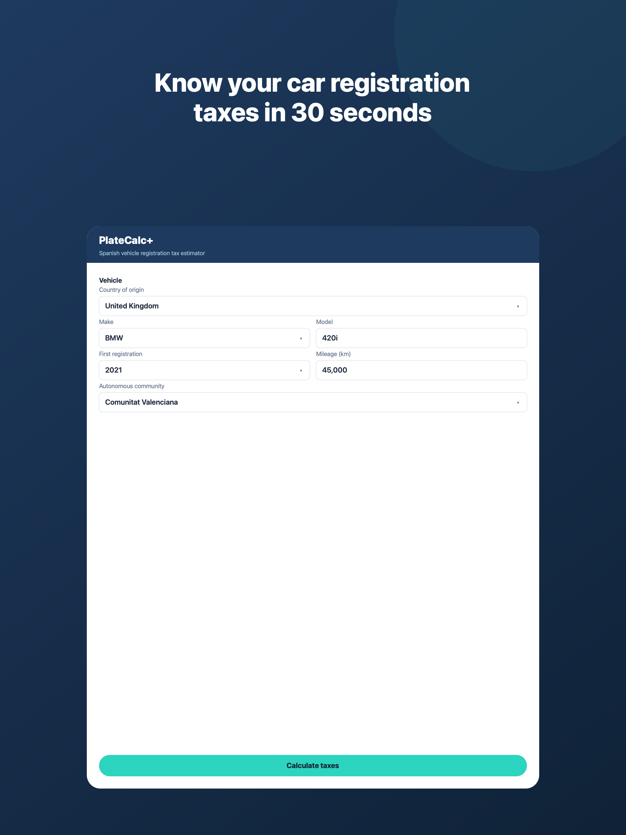 PlateCalc+  Car Tax Spain screenshot 8