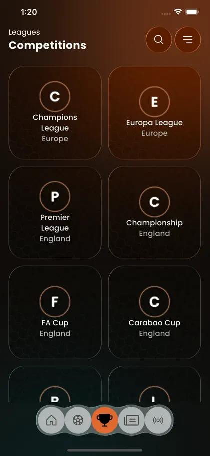 Screenshot 3 di 6 di Luna Soccer: Scores & Stats