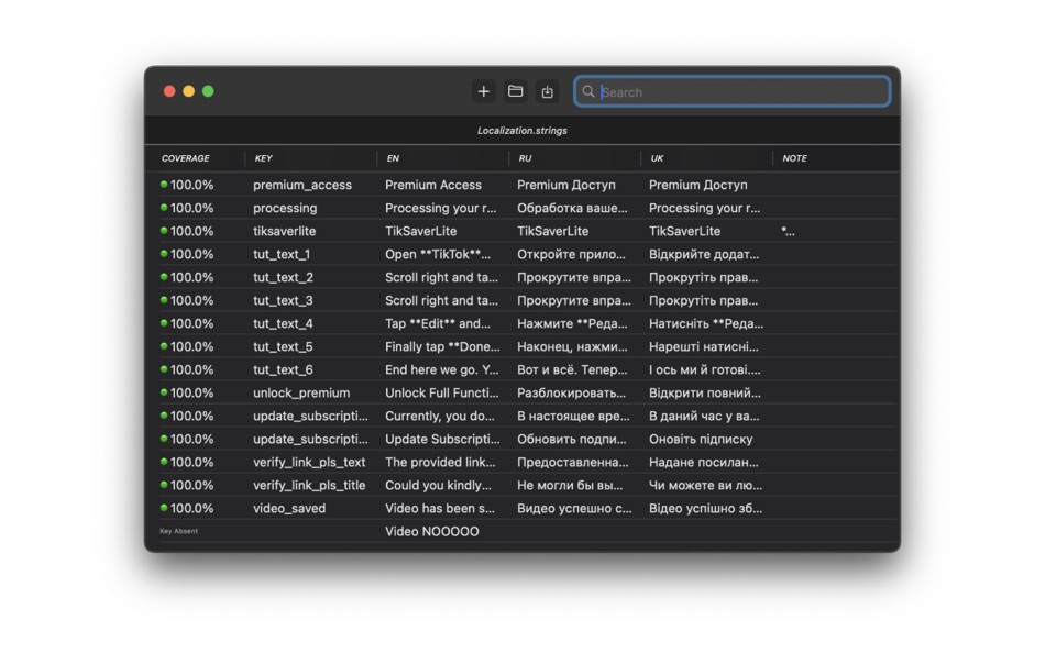 #5. iString (macOS) 由: Vitalii Lavreniuk