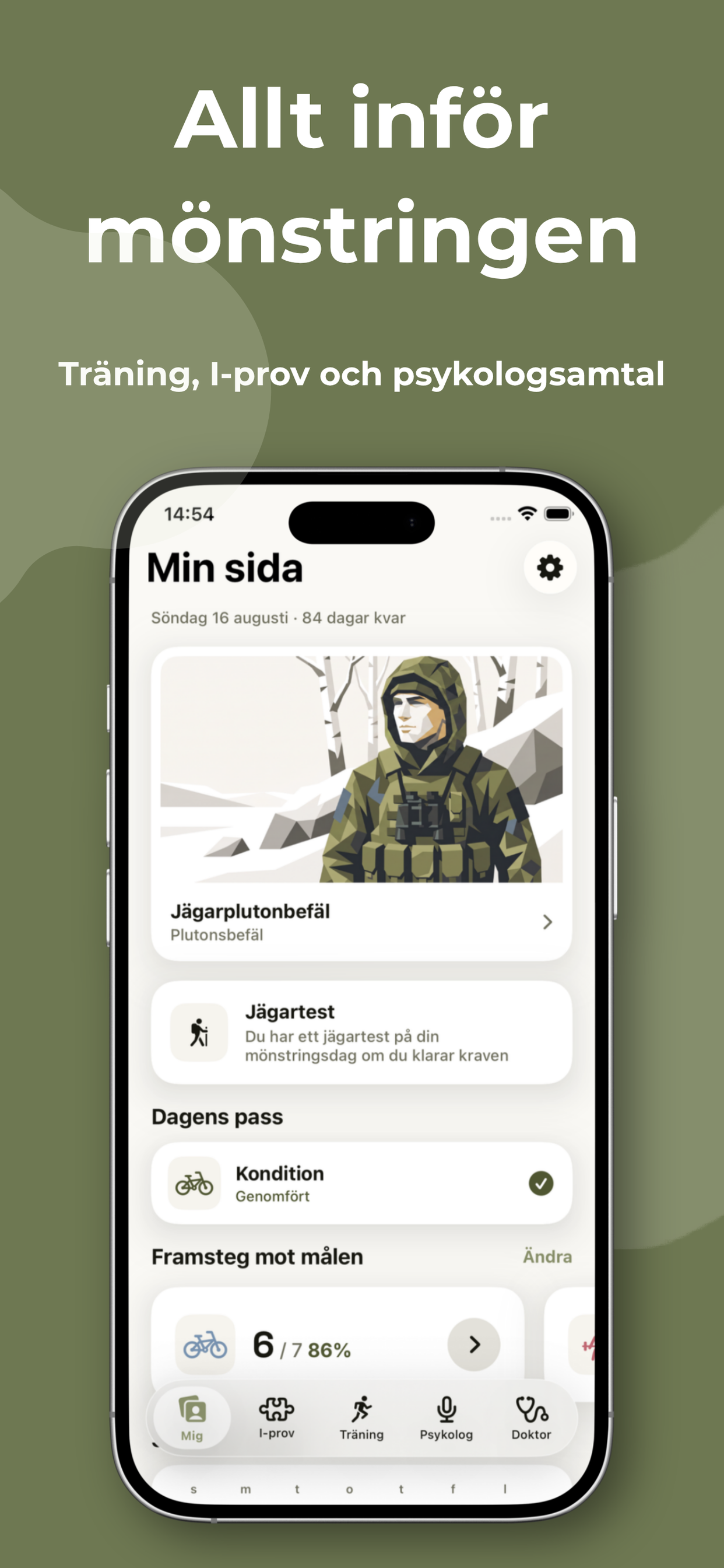 Mönstringsappen screenshot 2
