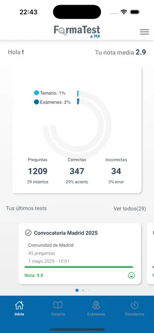 FormaTest PER Patrón de Recreo screenshot 3