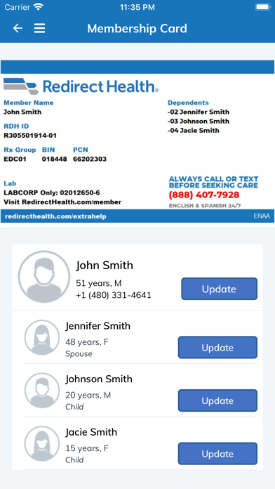 Redirect Health Member App Screenshot