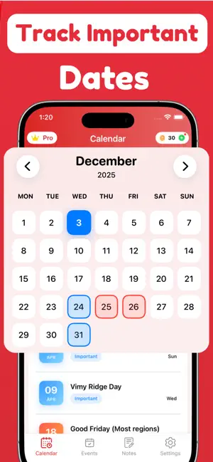 Australia Calendar 2026 + screenshot 1