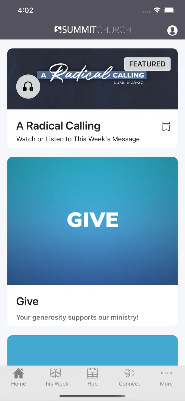 Screenshot #1 pour Summit Church App