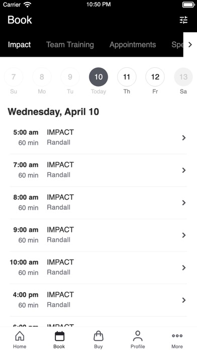 Impulse Fitness Screenshot