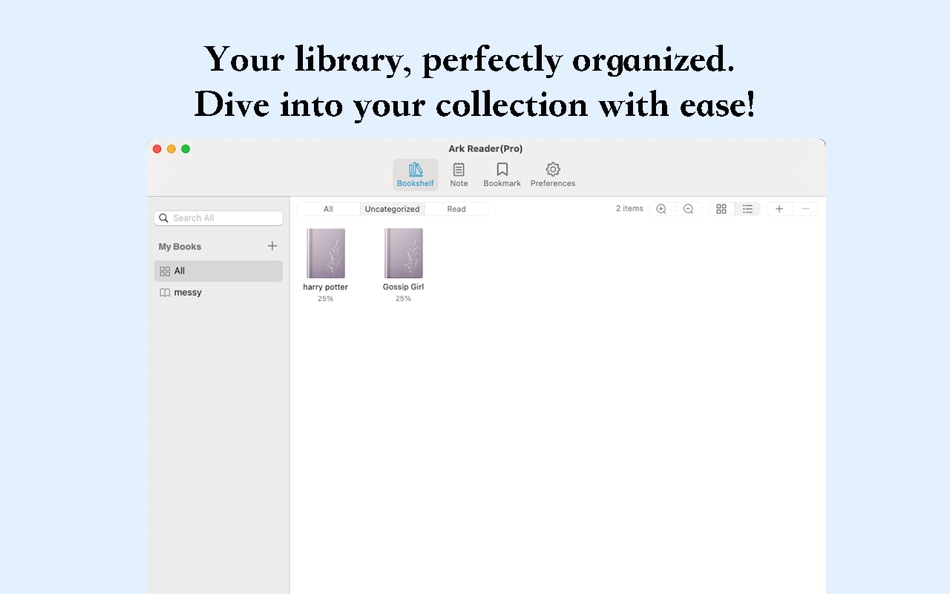 #3. Ark Reader - TXT, EPUB & More (macOS) 由: 惠源 赵