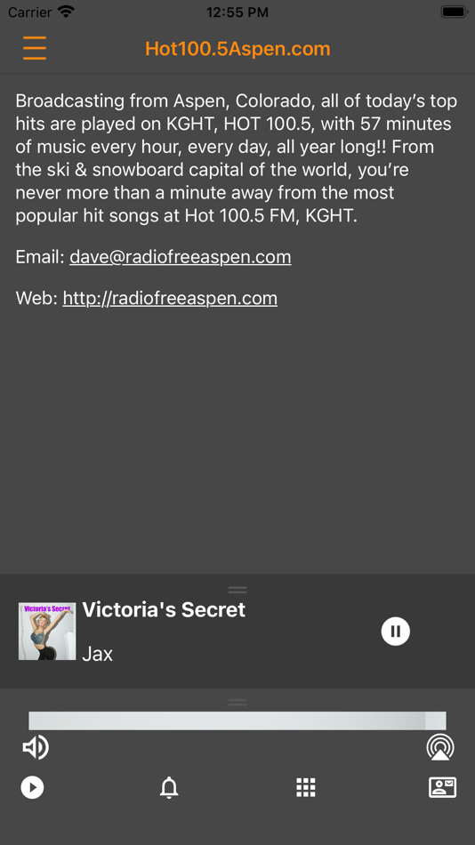 #3. KGHT, HOT 100.5 (iOS) 由: Roaring Fork Broadcasting Company