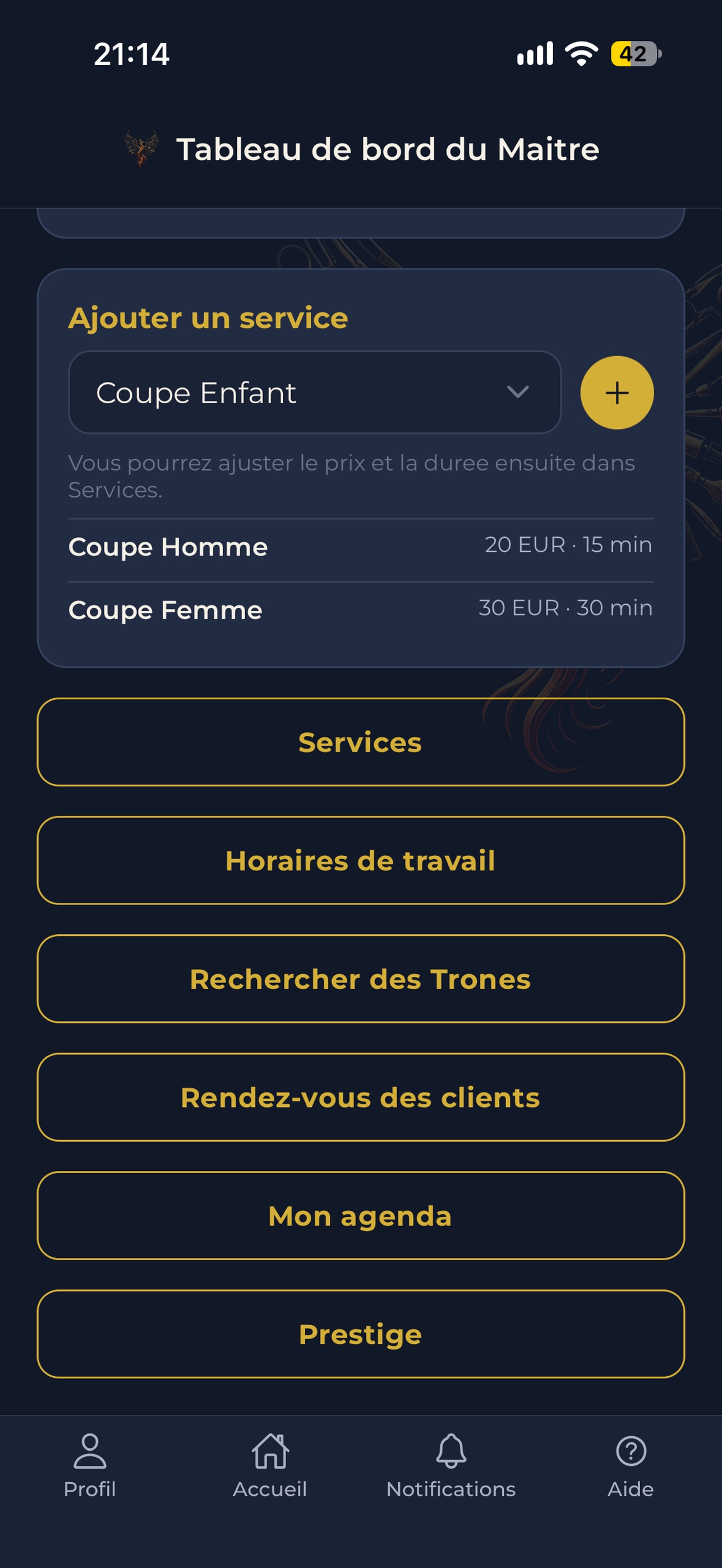 Screenshot 2 of Phoenix Coiffeurs