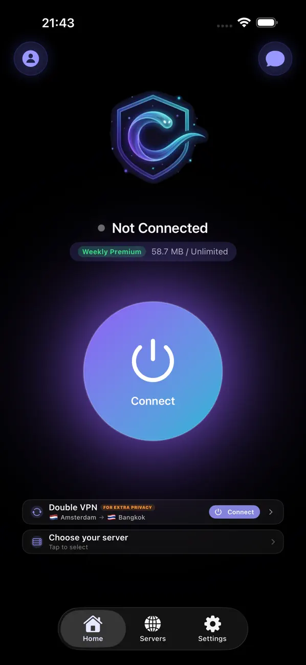 Screenshot #2 pour CasperVPN: Fast & Secure VPN