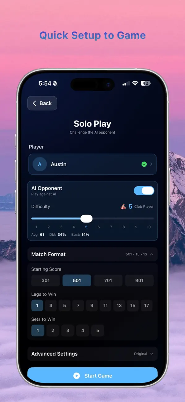 Target Track Darts Screenshot 3