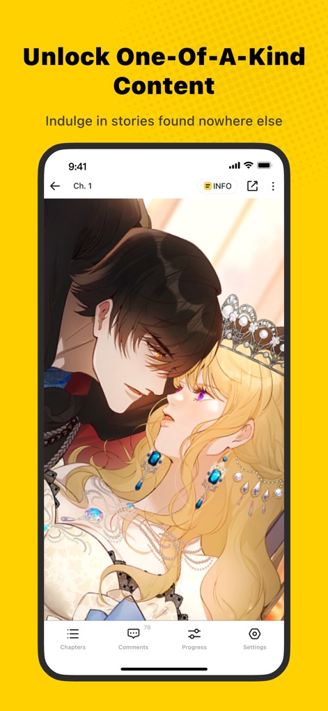 WebComics - Webtoon, Manga - Delve into exclusive content with features like individual "Chapters" navigation and a dedicated "Comments" section, fostering an engaging reading experience.