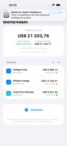 BondVault screenshot