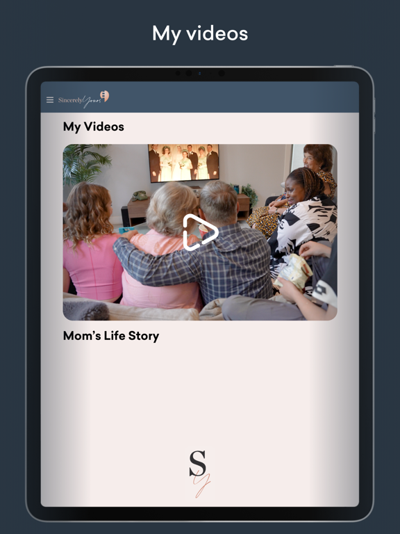 Sincerely Yours Memoirs iPad screenshot 2 - Photo & Video app