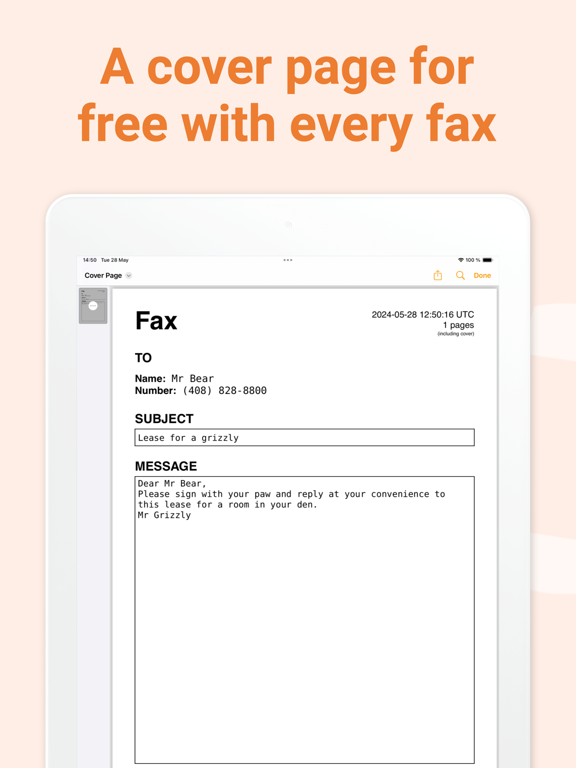 Genius Fax - Faxing app iPad screenshot 5 - Business app