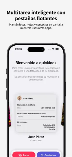 Captura de pantalla de Quicklook en iPhone 1