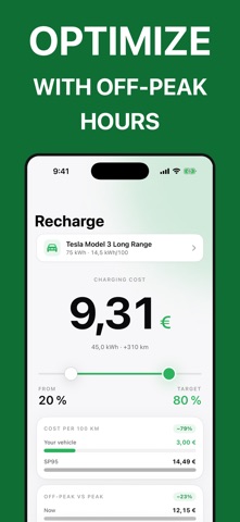 Recharge: EV Charging Cost iPhone screenshot