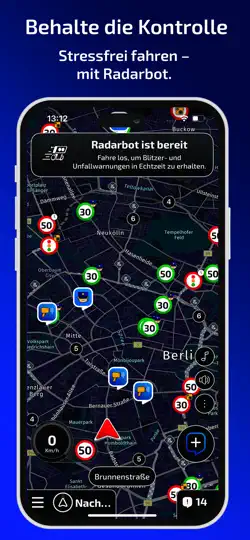 Screenshot von Radarbot: Blitzer Radarwarner auf dem iPhone 5