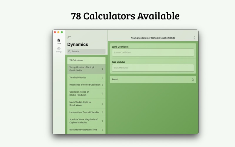 Screenshot #1 pour Dynamics Calculator