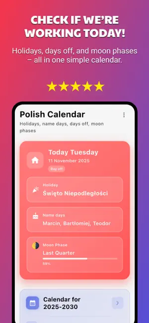 Polish Calendar 2026 screenshot 1